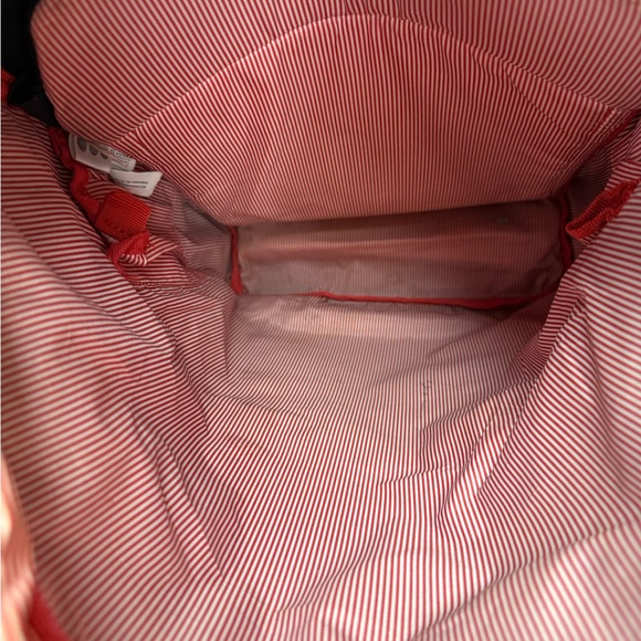 HERSCHEL Black Backpack 🎒 Red Stripe Interior with Computer pocket - Picture 9 of 12
